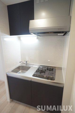 熊本市中央区帯山５丁目のアパートのキッチン