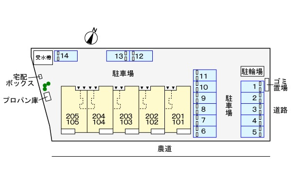 アイリス・Ⅲの区画図|駐車場