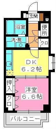 福岡市博多区吉塚２丁目の賃貸マンションの間取り|間取り図