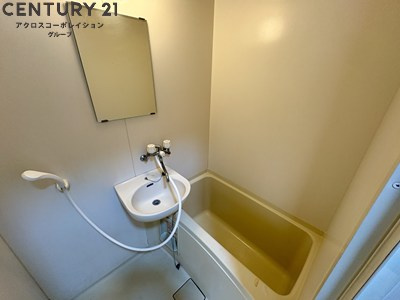 お風呂の中に洗面所があります