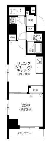 墨田区緑２丁目の賃貸マンションの間取り