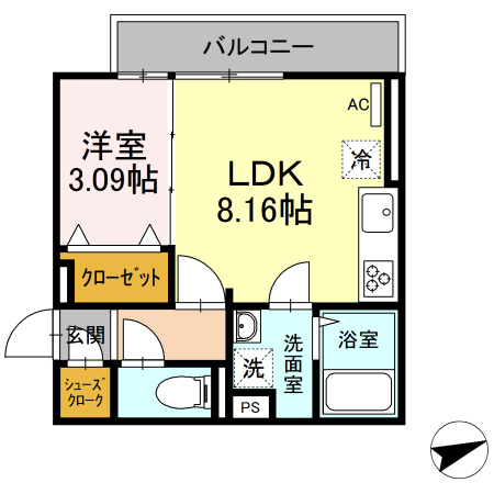 D-ROOMクレスト国分の間取り