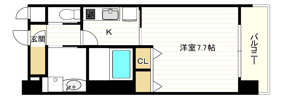 フレンシアノイエ難波南の間取り