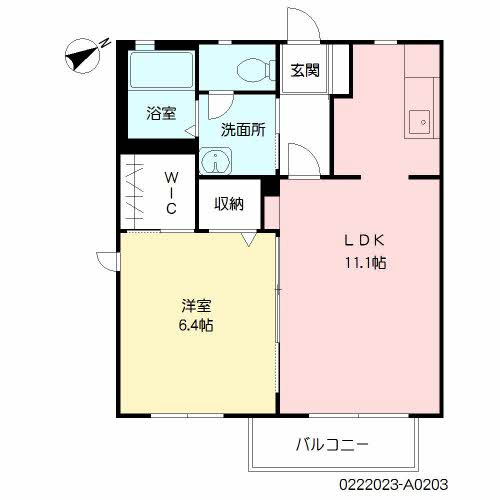 ルーンルディーⅡの間取り|使い勝手の良い間取りです♪