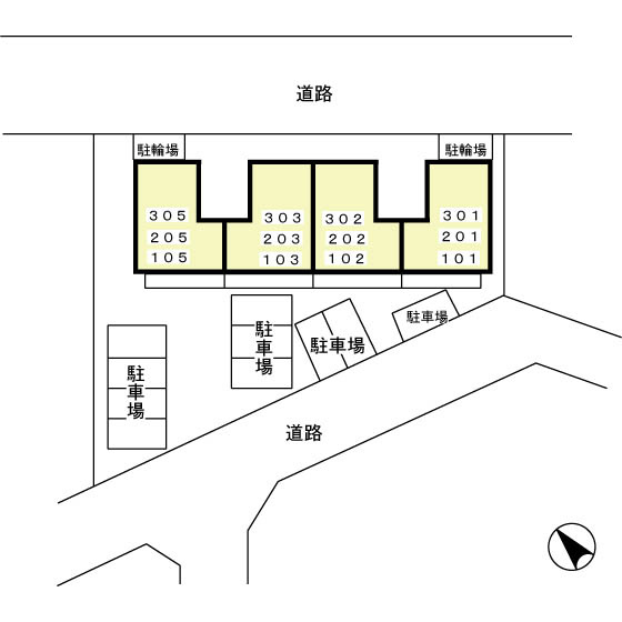 シーガルパーク　弐番館の区画図
