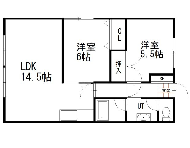 愛国パールハイツの間取り