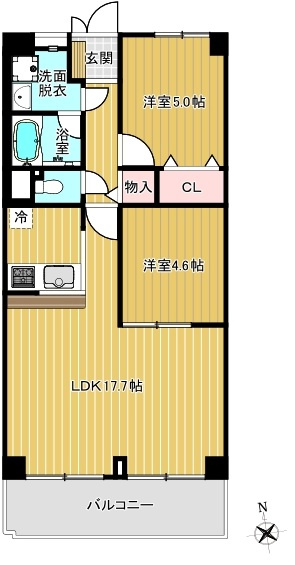 千種通スカイマンションの間取り