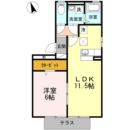 リーベA棟の間取り