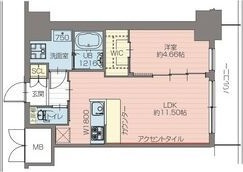 プレジオ恵美須の間取り