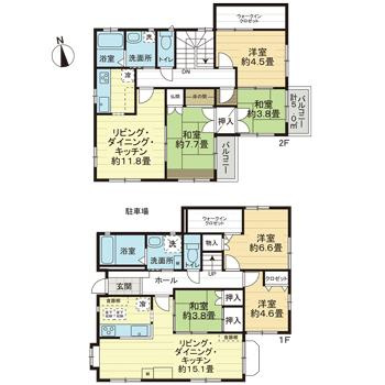 世田谷区奥沢８丁目戸建ての間取り