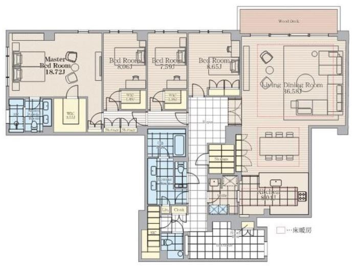 港区南青山４丁目の賃貸マンションの間取り