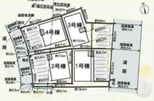 【今すぐご案内可能】東浦町大字生路　全4棟の区画図
