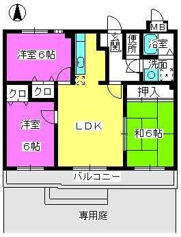 福岡市早良区田村２丁目の賃貸マンションの間取り|間取り図