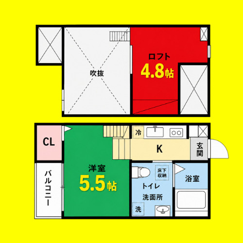 LA　TACHE　Ⅱ(ラターシュツー)　名古屋市賃貸　仲介手数料無料の間取り