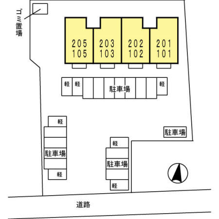 プレミール竹松本町の区画図