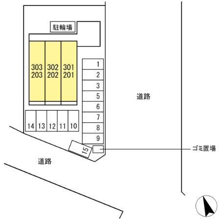 リバーコーポの区画図