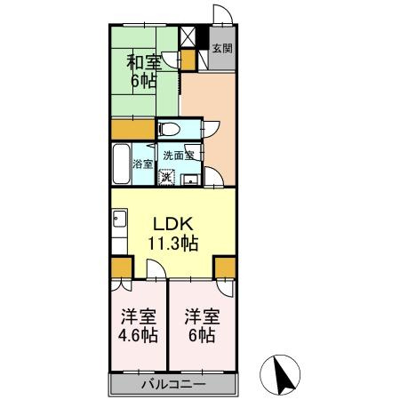 リバーコーポの間取り
