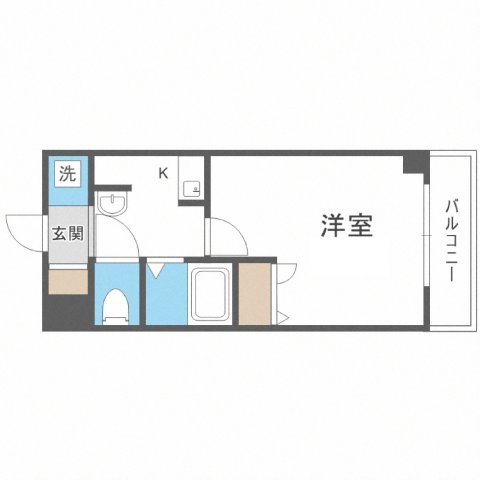 大阪市城東区今福西４丁目の賃貸マンションの間取り