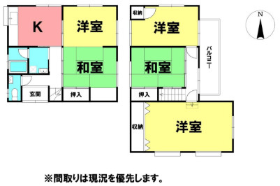 「カーポート付駐車スペース完備」土佐市高岡町丙　中古一戸建ての間取り|部屋数豊富な住まい♪