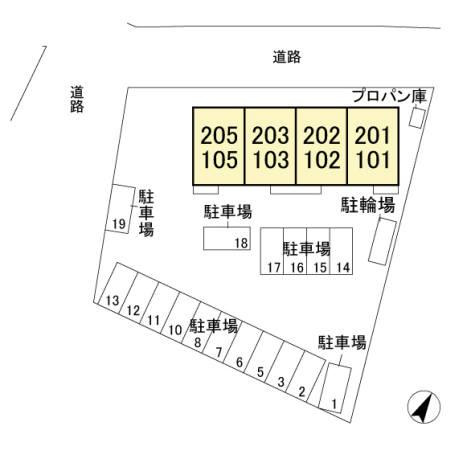 ハッピーネスの区画図|他社様掲載物件もまとめてご紹介、ご案内可能です(^^)/