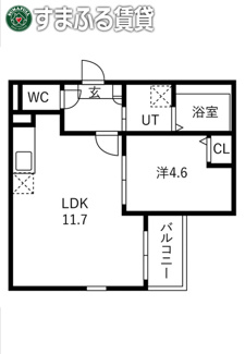 【間取り】 | Jack sumiyoshi Ⅰ(ジャック　スミヨシワン) 