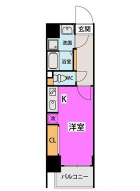 福岡市博多区千代３丁目の賃貸マンションの間取り|間取り図