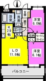 福岡市城南区干隈２丁目の賃貸マンションの間取り|間取り図