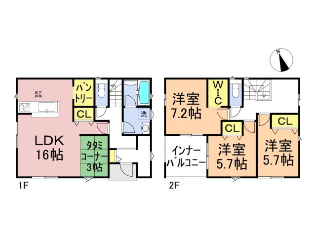 クワイエ　岐阜市旦島中町第３　全１区画分譲の間取り|■１号棟　■ヤマダ不動産　株式会社リライフ　
■夢のマイホーム購入をフルサポートします！