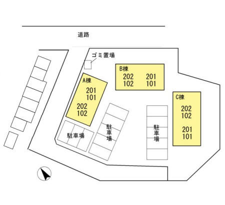 アネックス木場B棟の区画図