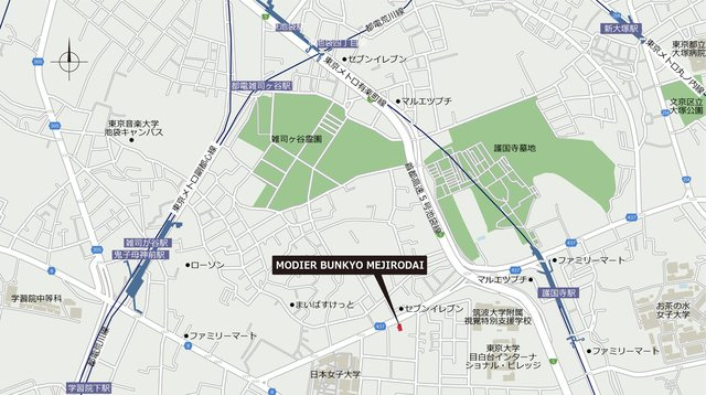 モディア文京目白台の地図