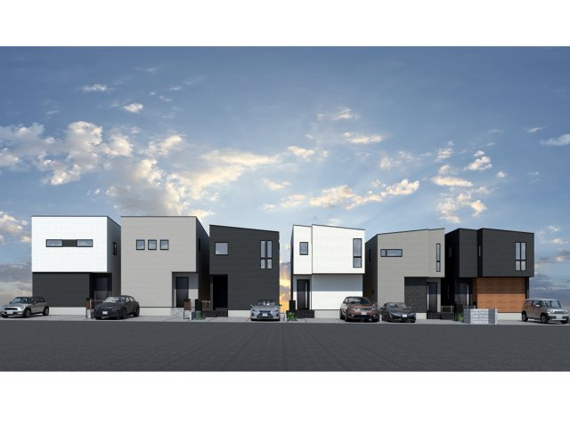 春日井市高山町7期(全6棟)の外観パース