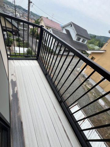 津山市山方 4LDK 中古住宅のバルコニー