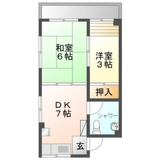 【間取り】 | 宮城アパート | 間取り図と現状で差異がある場合は現状を優先します。