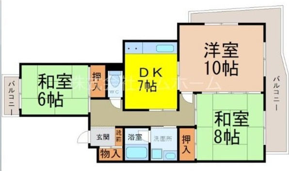 サンホワイト植田の間取り