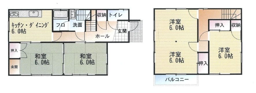 和歌山市延時・中古戸建・54798の間取り
