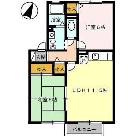 セジュールアサヒ　B棟の間取り