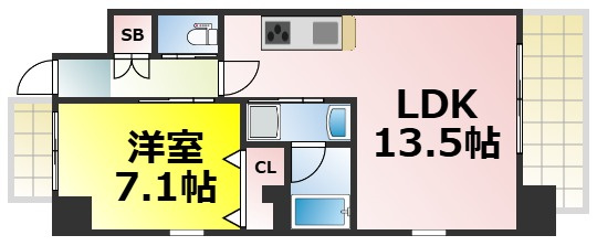 【間取り】 | グランカーサ難波元町 仲介手数料無料