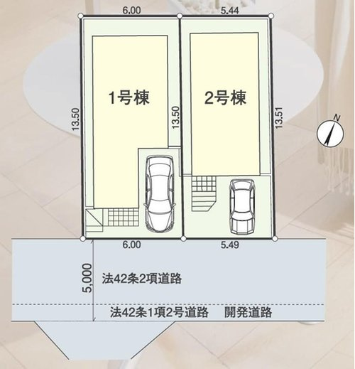 戸建 西東京市ひばりが丘北４丁目の区画図