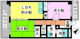 福岡市東区原田１丁目の賃貸マンションの間取り|間取り図