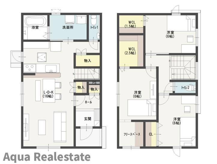 高松市太田下町の新築一戸建の間取り