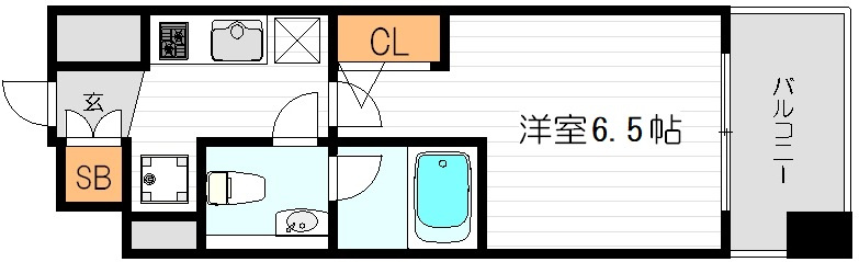 クレストフォルム大阪天満橋の間取り