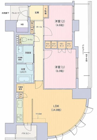 サクラメント駅南大路の区画図