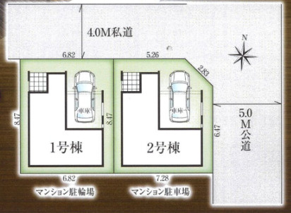 葛飾区南水元２丁目の新築戸建の区画図|～区画図～