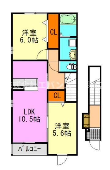 【間取り】 | ボナール．Ｋ