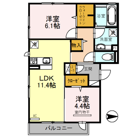 ボヌールの間取り