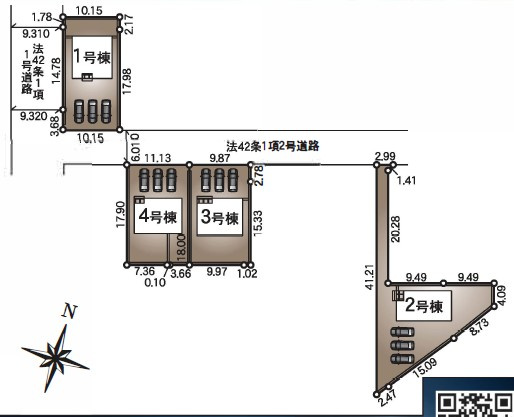 松本市波田　新築一戸建ての区画図|南東側に面し日差しも十分なお住まいです