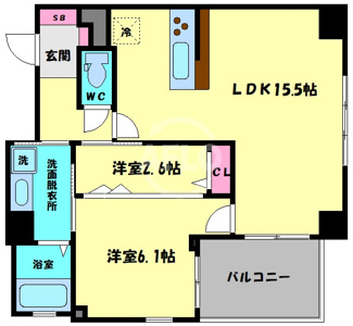 【間取り】 | ブルーノ北畠 | ブルーノ北畠　間取り