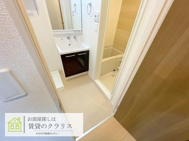 エンティム上桂の洗面所