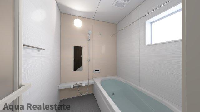 高松市三条町の新築一戸建の浴室|コンパクトで使いやすいお風呂です