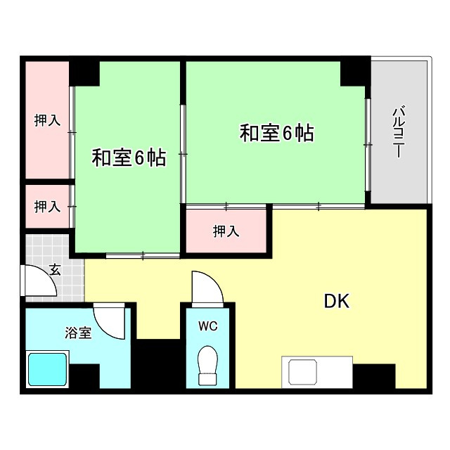 市岡グランドビル 新館の間取り
